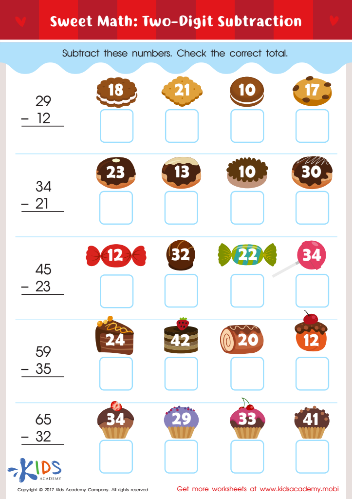 Two Digit Subtraction Worksheet: Downloadable PDF for Kids