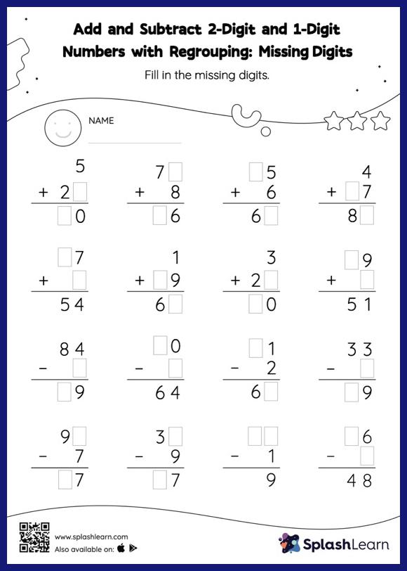 subtraction worksheet 2nd grade with regrouping