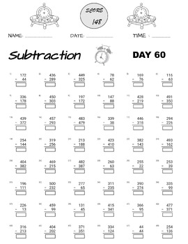 Addition and Subtraction Worksheets, 100 days of practice tests ...