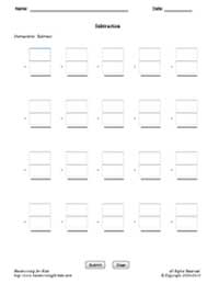 Handwriting for Kids - Mathematics - Subtraction - Customized ...