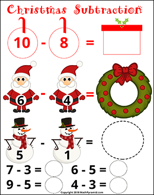 Christmas Worksheet - Color By Number Math Worksheet for Kids ...
