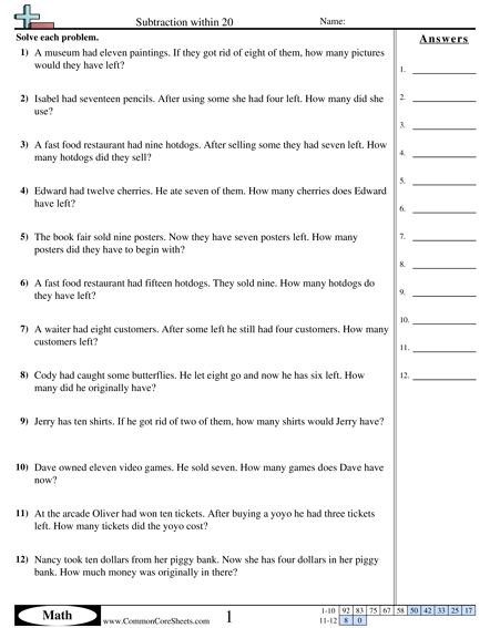 Subtraction Worksheets | Free - Distance Learning, worksheets and ...