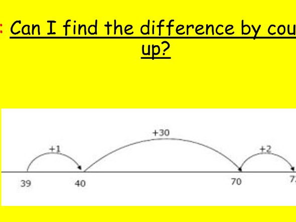 Subtraction (Counting up)  