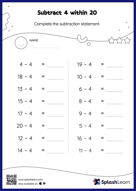 Subtraction Worksheets for 2nd Graders Online - SplashLearn | Page 8