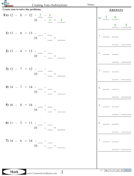 Subtraction Worksheets | Free - Distance Learning, worksheets and ...
