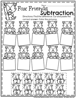 Subtraction Worksheets - Planning Playtime