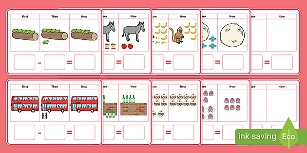 ? First, Then, Now Subtraction Stories (teacher made)