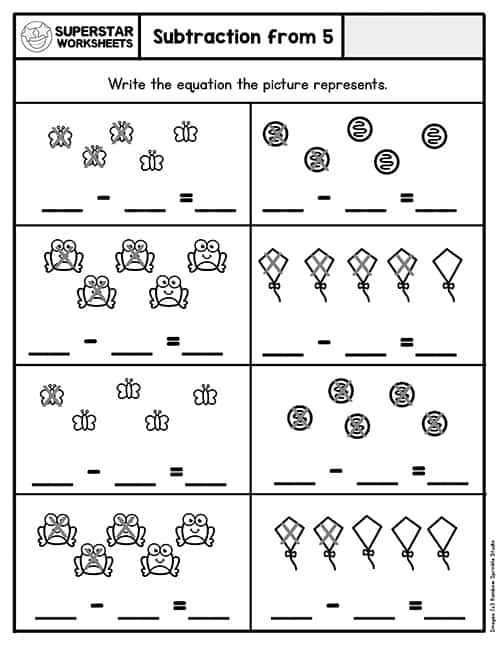 Subtraction Worksheets for Kindergarten -Worksheets Library