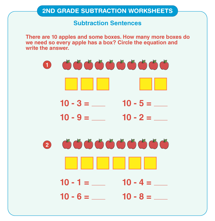 subtraction worksheet for 2nd grade 2 digit