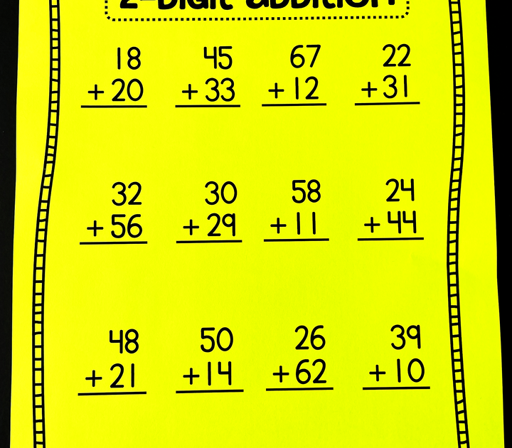 Miss Giraffes Class: 2 Digit Addition and Subtraction Without ...