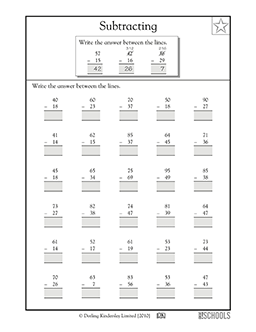 Subtraction drills, part 3 | 2nd grade, 3rd grade Math Worksheet ...