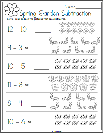 Spring Garden Math Subtraction | Made By Teachers