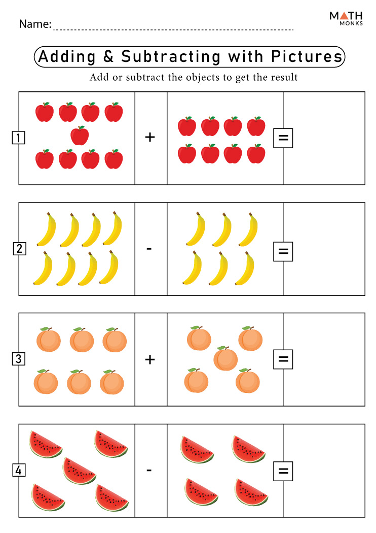 subtraction worksheet free 1st grade