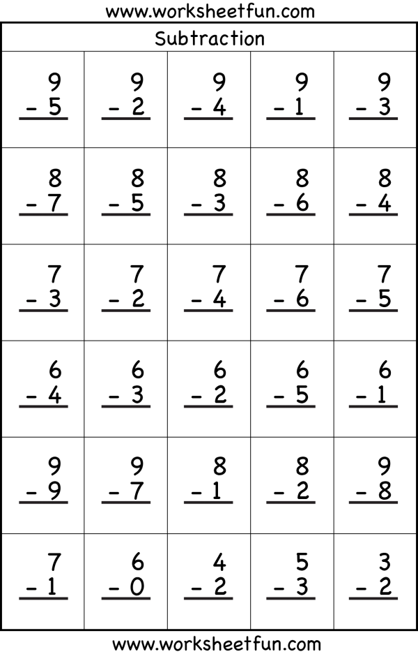 subtraction worksheet free 2nd