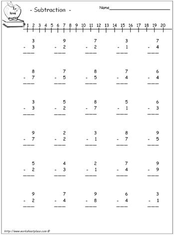 Subtraction Worksheet 7 Worksheets