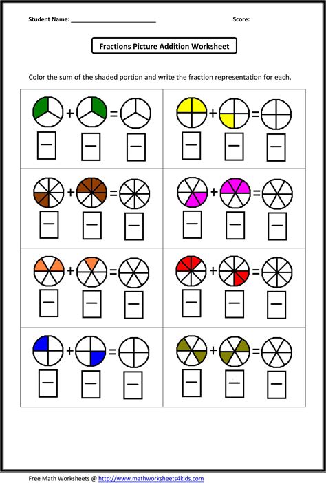 Fraction Addition Worksheet