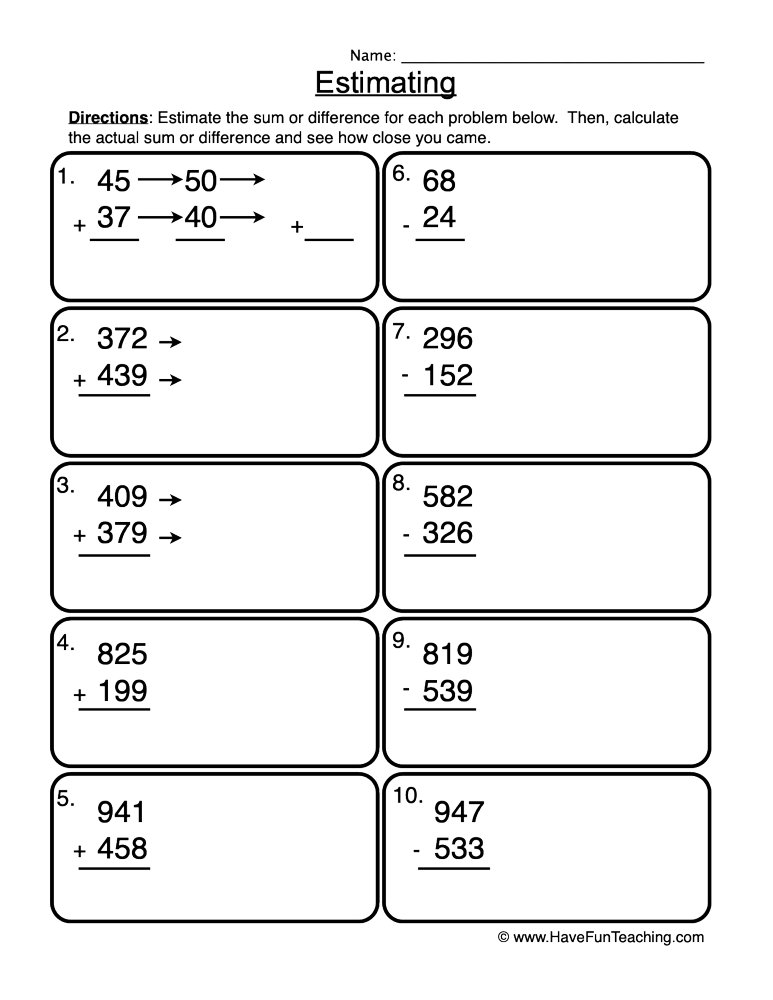subtraction worksheet have fun teaching