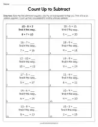 subtraction worksheet have fun teaching