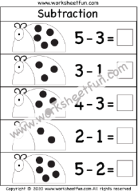 subtraction worksheet have fun