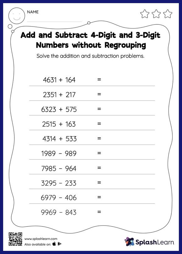 subtraction worksheet have