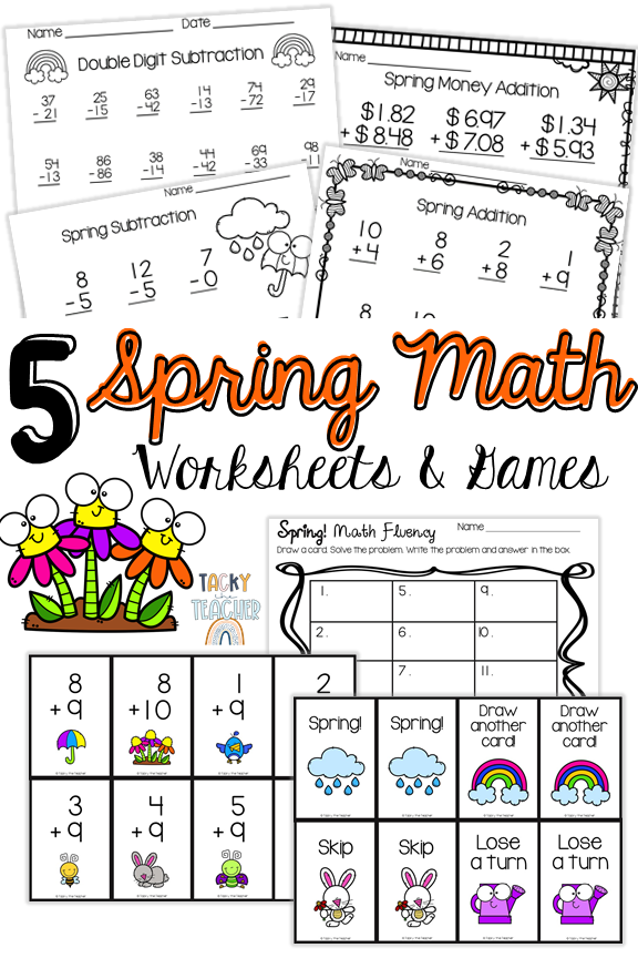 5 Spring Math Worksheets and Games to Wow Your Students — Tacky ...