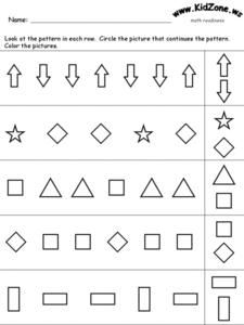 Geometric Number Patterns Worksheets :: 25 - 48