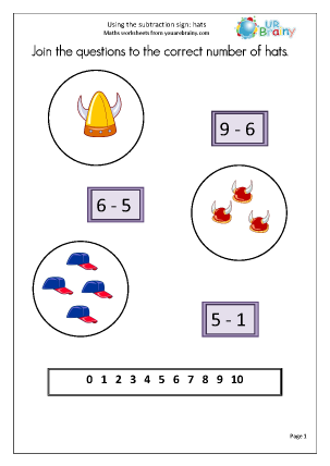subtraction worksheet ks1 pictures