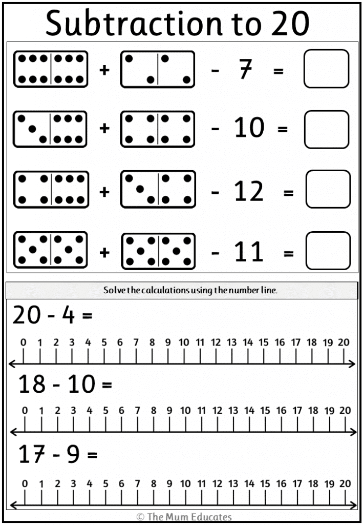 subtraction worksheet ks1 pictures