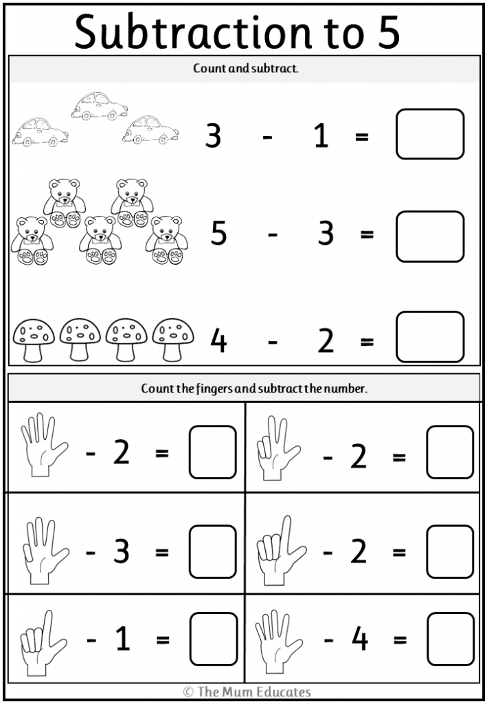 subtraction worksheet ks1 pictures