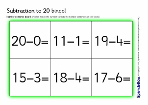 subtraction worksheet ks1 primary