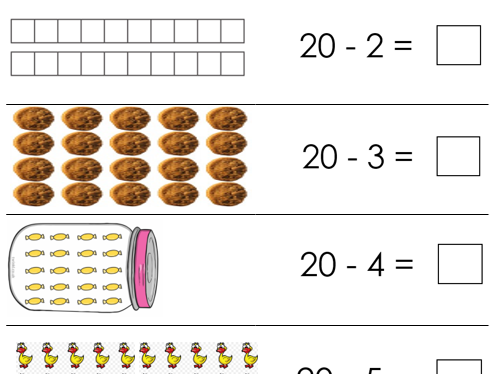 subtraction worksheet ks1 primary
