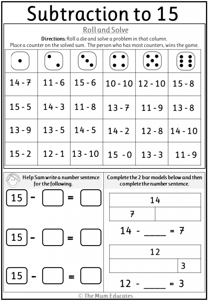 Free Subtraction Worksheets - Year 1 - Year 2 - The Mum Educates