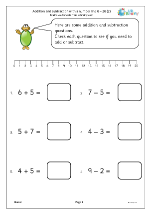 subtraction worksheet ks1