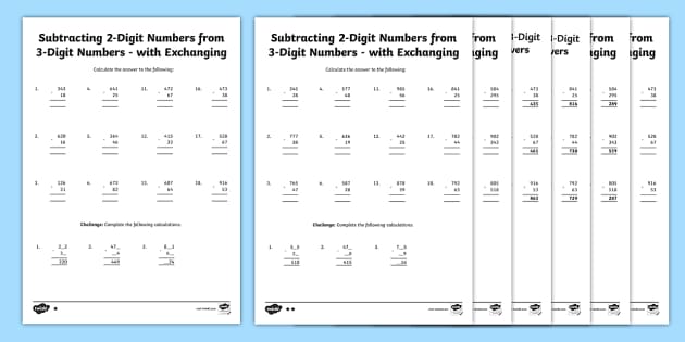 Year 5 Subtraction Worksheets | Primary Resources | Twinkl