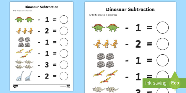 Subtraction with pictures for kindergarten | Worksheets