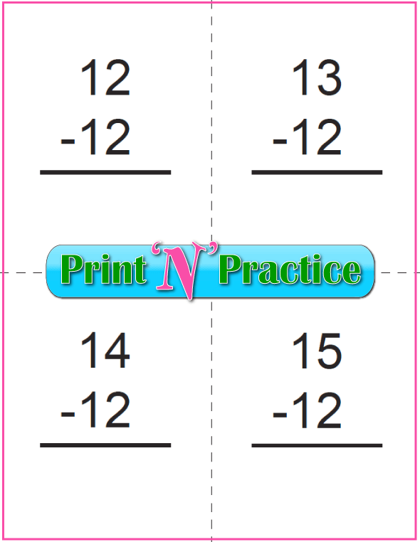 subtraction worksheet learning