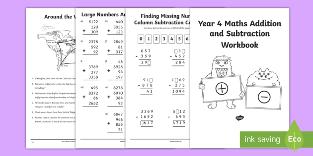 Maths Workbook PDF | Printable Year 4 Maths Worksheets