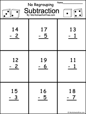 Subtraction - No Regrouping - Worksheets4Free - Free Worksheets