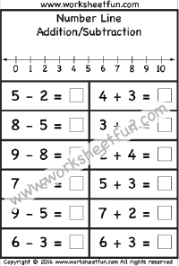 Subtraction - Number Line / FREE Printable Worksheets - Worksheetfun