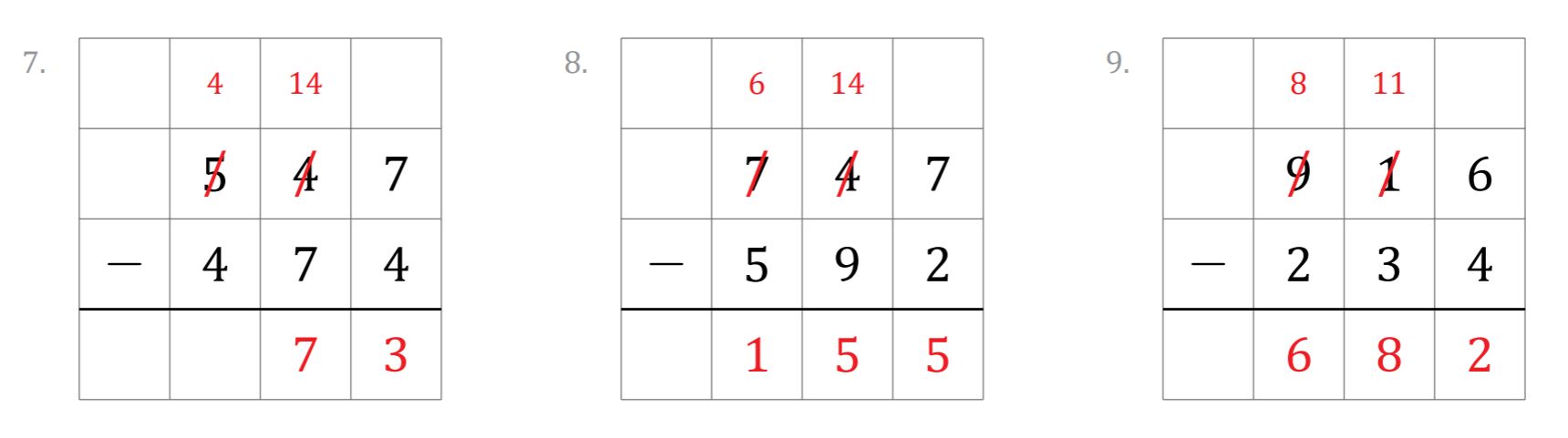 Subtracting on a Grid - Math-Drills News and Updates