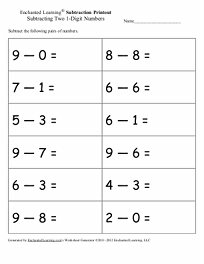 Subtraction Worksheets - Enchanted Learning