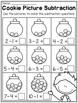 subtraction worksheet preschool