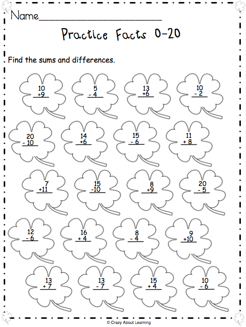 subtraction worksheet printable free