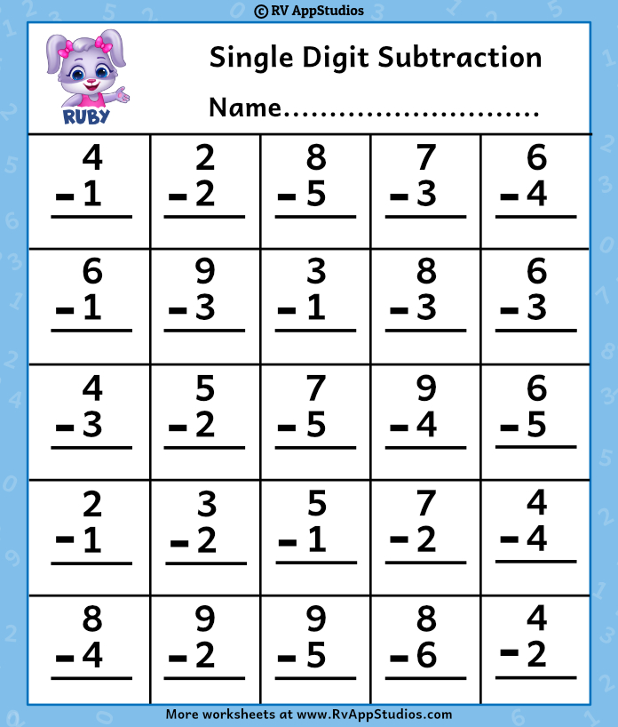 Subtraction Worksheets &  Free Printables