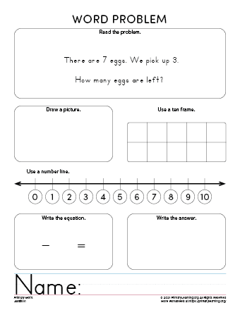 Subtraction Word Problem #3  