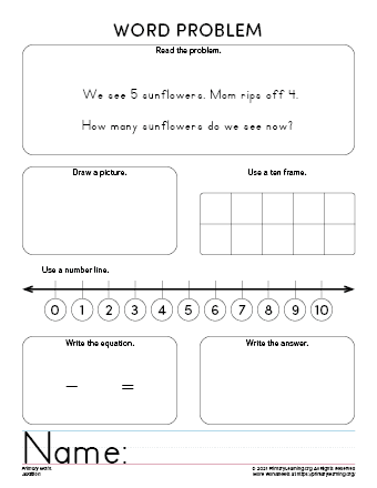 Subtraction Word Problem #9  