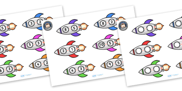 subtraction worksheet rocket