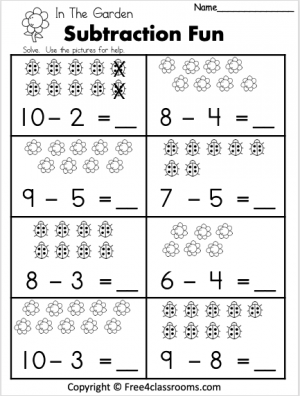 Subtraction - 1 Digit Archives FREE and No Login - Free4Classrooms