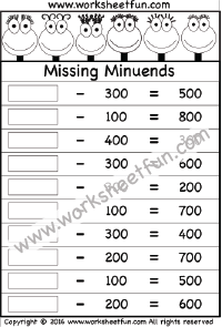 Subtraction - 3 Digit / FREE Printable Worksheets - Worksheetfun