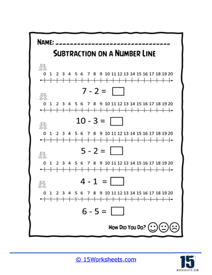 Number Line Subtraction Worksheets - 15 Worksheets Library